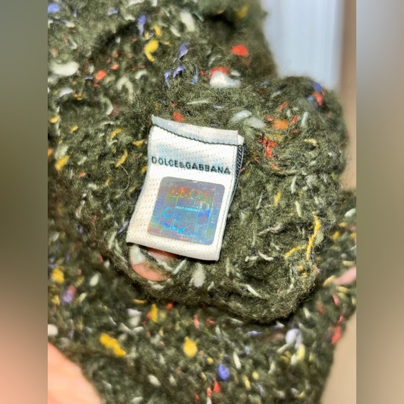 Dolce & Gabbana Women's Green Cable Knit Turtleneck Sweater Vintage Sz L Italy. - Picture 9 of 11